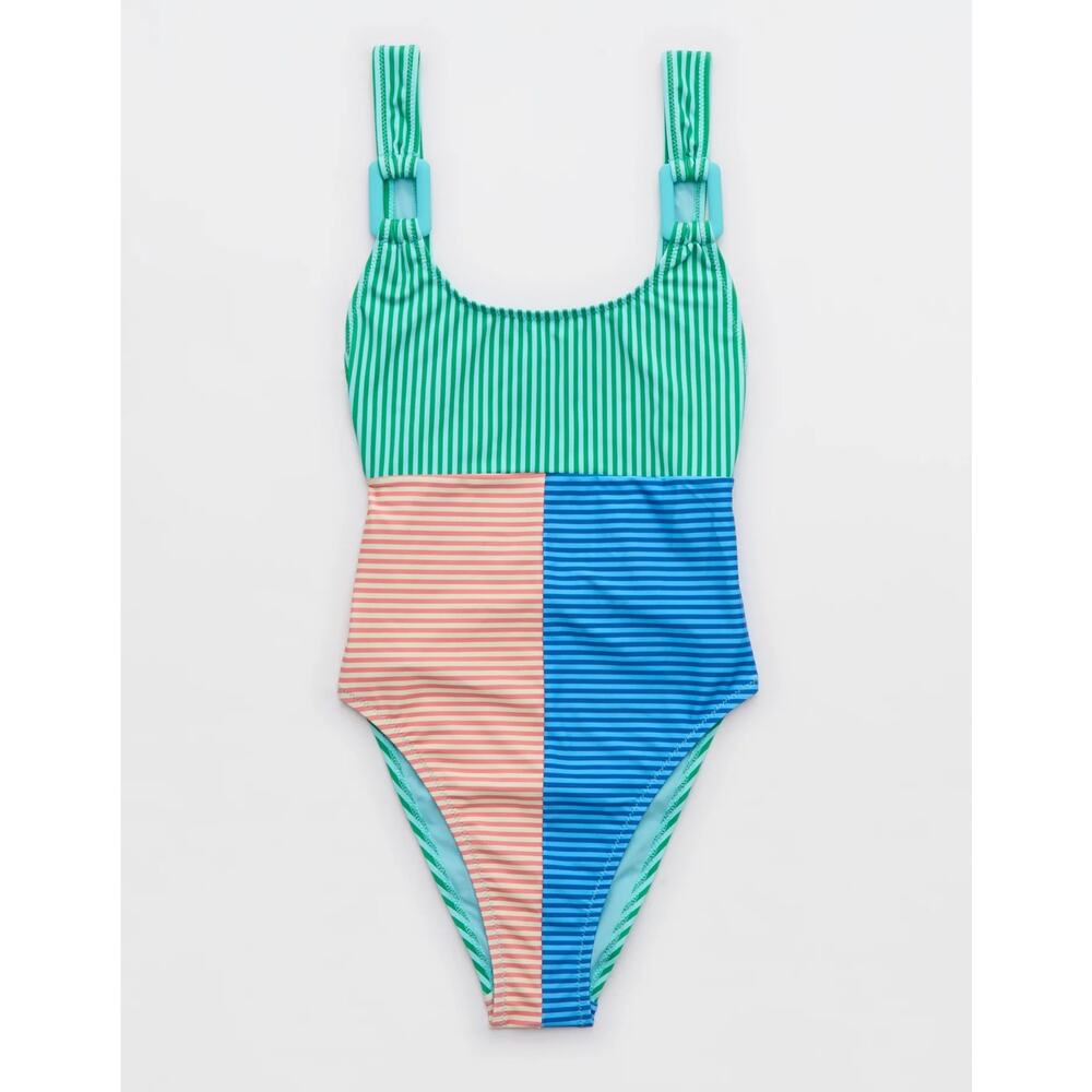 NWT Aerie Ring Birthday Scoop Cheekiest One Piece Swimsuit